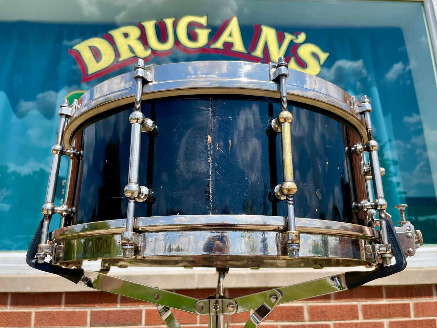 1933 Slingerland DUALL 5x14 Solid Shell No. 30 Snare Drum Black