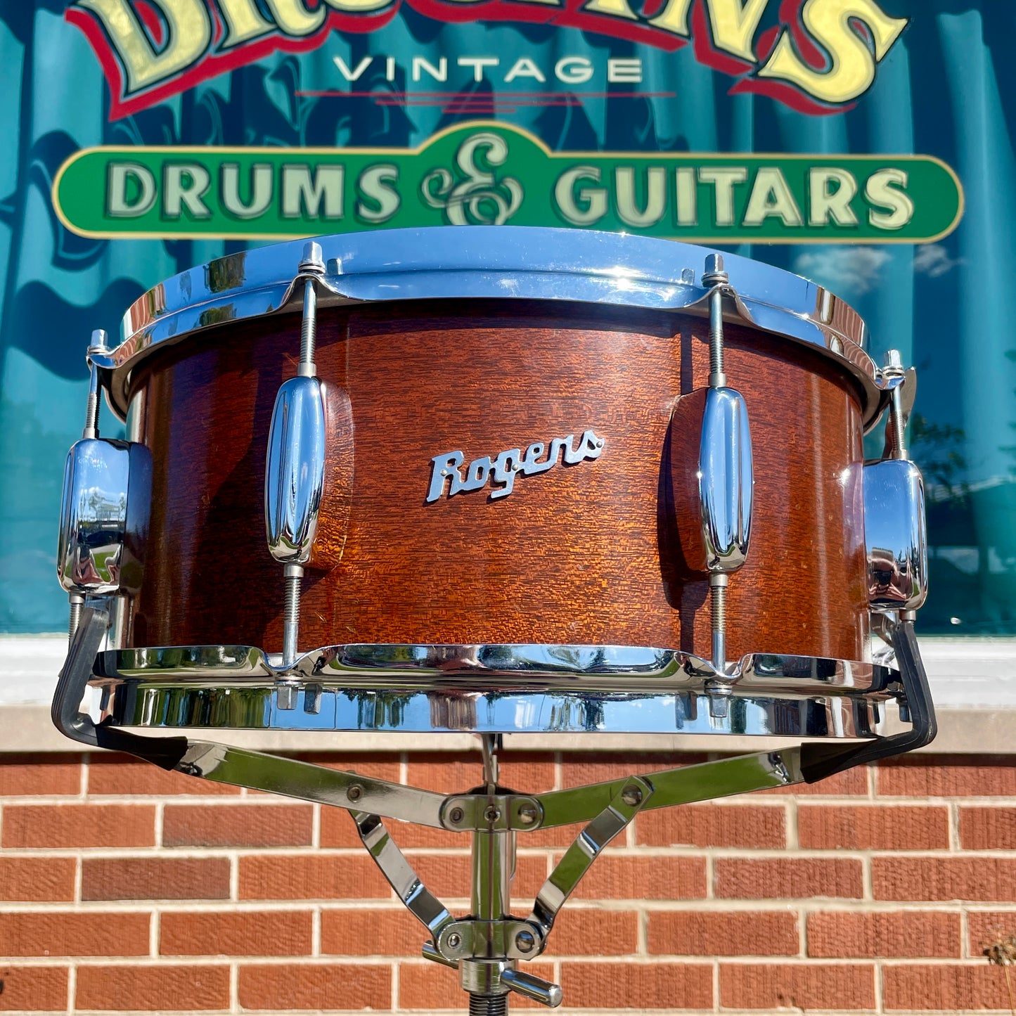 1960s Rogers 6.5x14 Monitor Snare Drum No. 532 Mahogany Cleveland