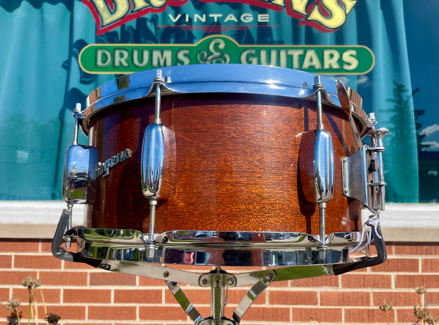 1960s Rogers 6.5x14 Monitor Snare Drum No. 532 Mahogany Cleveland