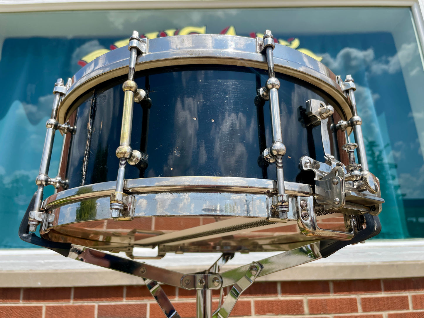 1933 Slingerland DUALL 5x14 Solid Shell No. 30 Snare Drum Black
