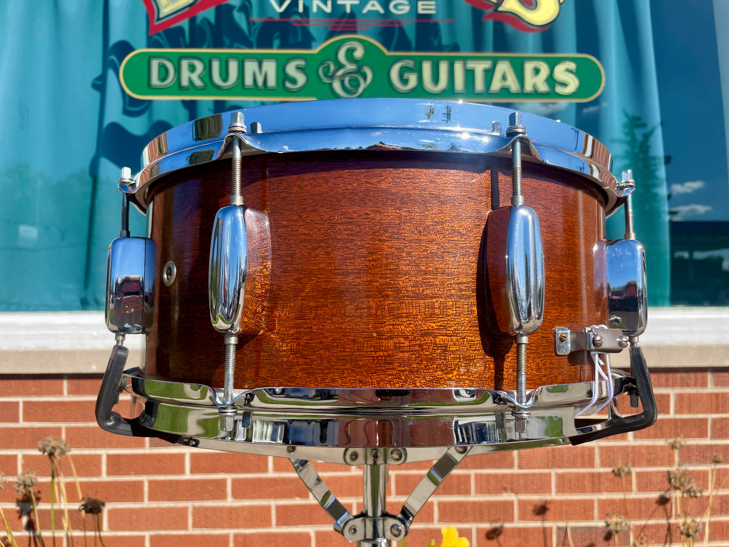 1960s Rogers 6.5x14 Monitor Snare Drum No. 532 Mahogany Cleveland