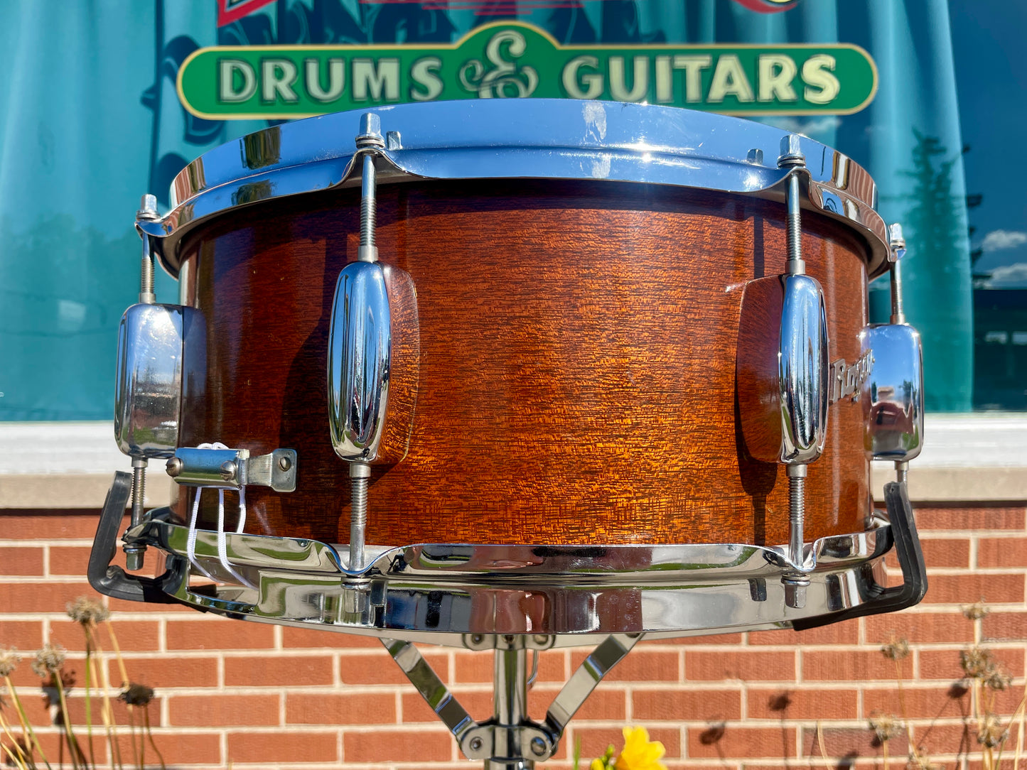 1960s Rogers 6.5x14 Monitor Snare Drum No. 532 Mahogany Cleveland