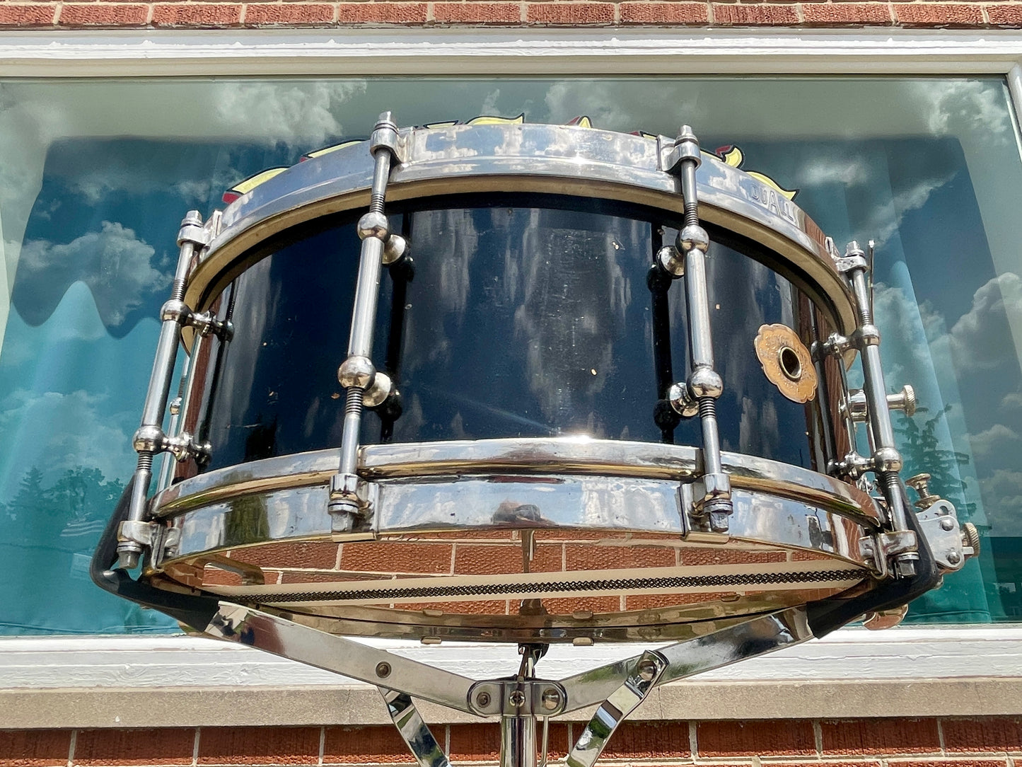 1933 Slingerland DUALL 5x14 Solid Shell No. 30 Snare Drum Black