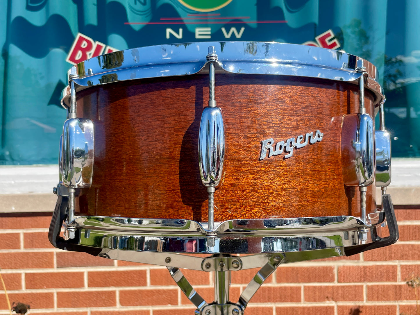 1960s Rogers 6.5x14 Monitor Snare Drum No. 532 Mahogany Cleveland