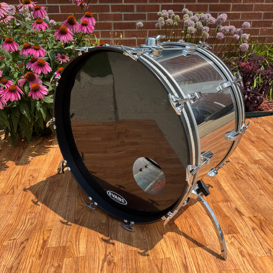 1970s Ludwig 14x22 Stainless Steel Bass Drum