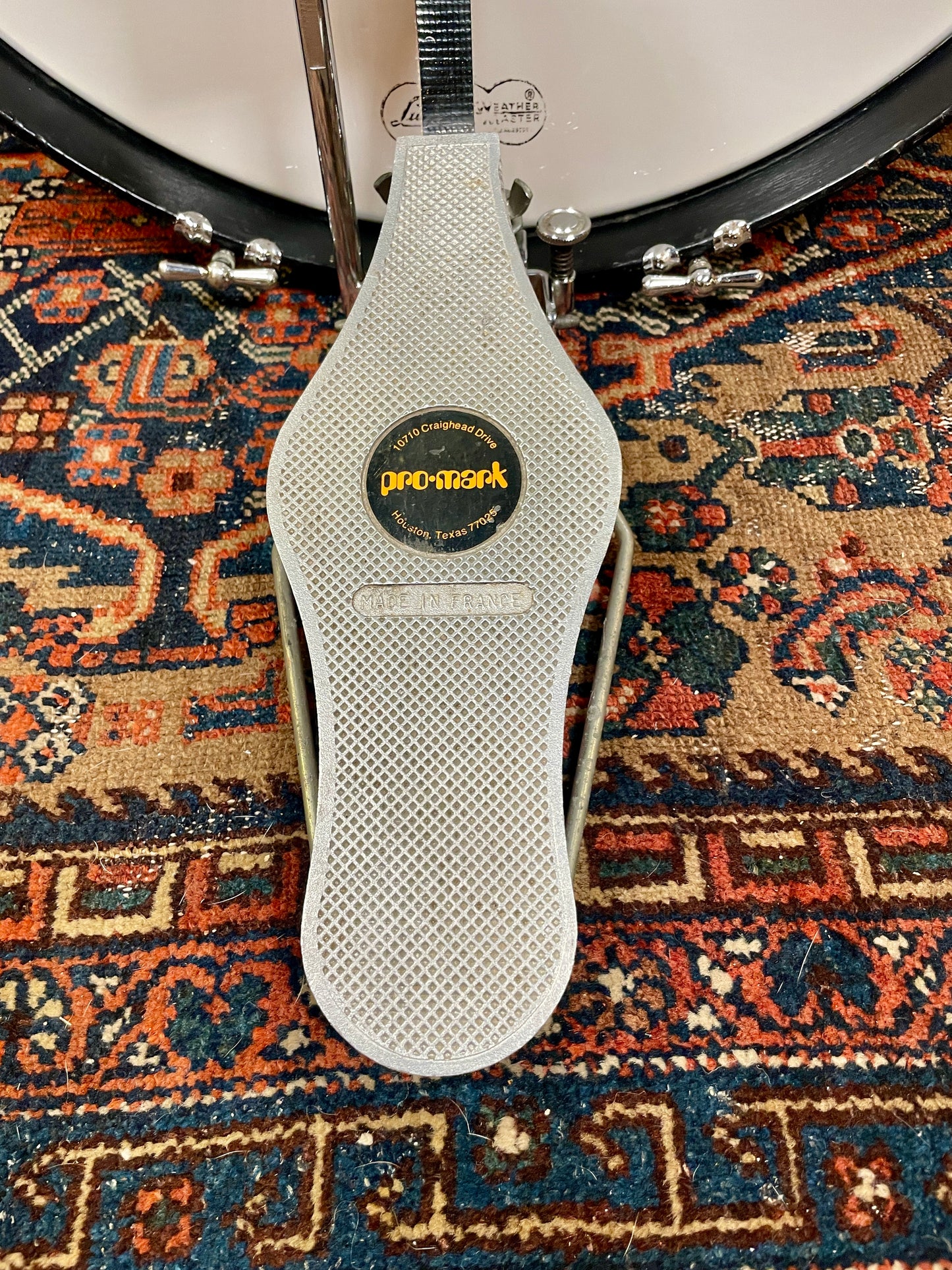 1970s Pro-Mark Orange Bass Drum Pedal Cappelle #1
