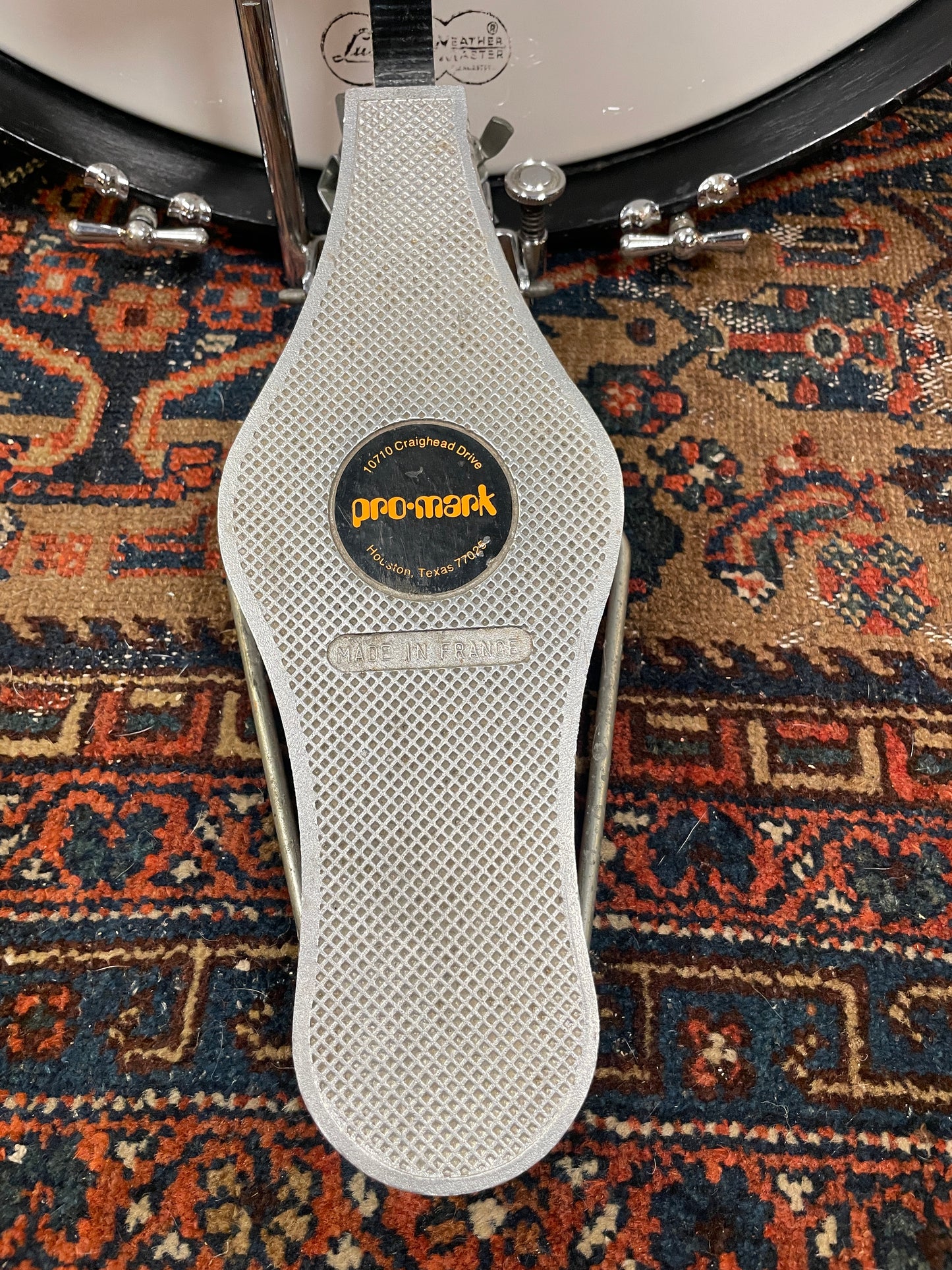 1970s Pro-Mark Orange Bass Drum Pedal Cappelle #1