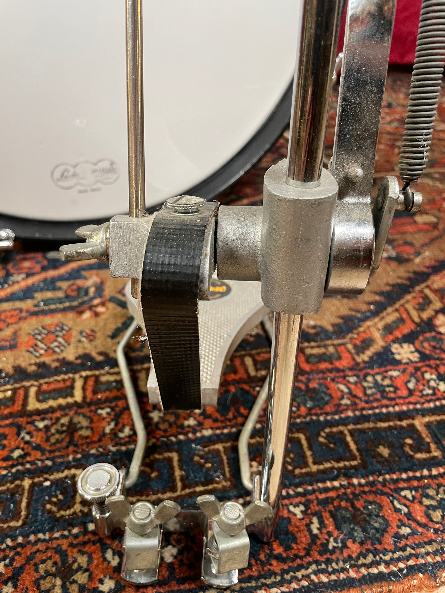 1970s Pro-Mark Orange Bass Drum Pedal Cappelle #1
