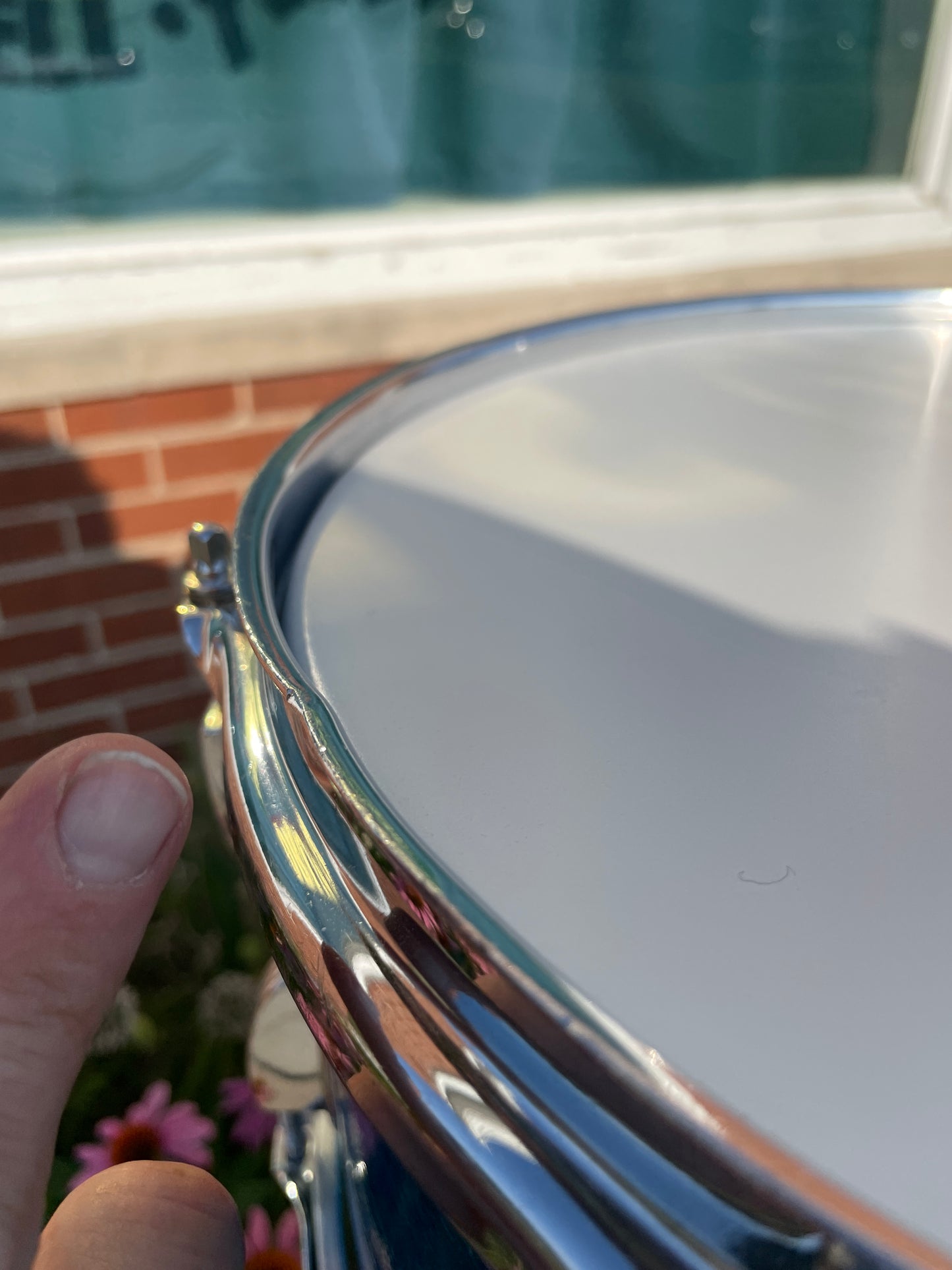 1960s Ludwig School Festival 6.5x14 Snare Drum Blue Sparkle COB