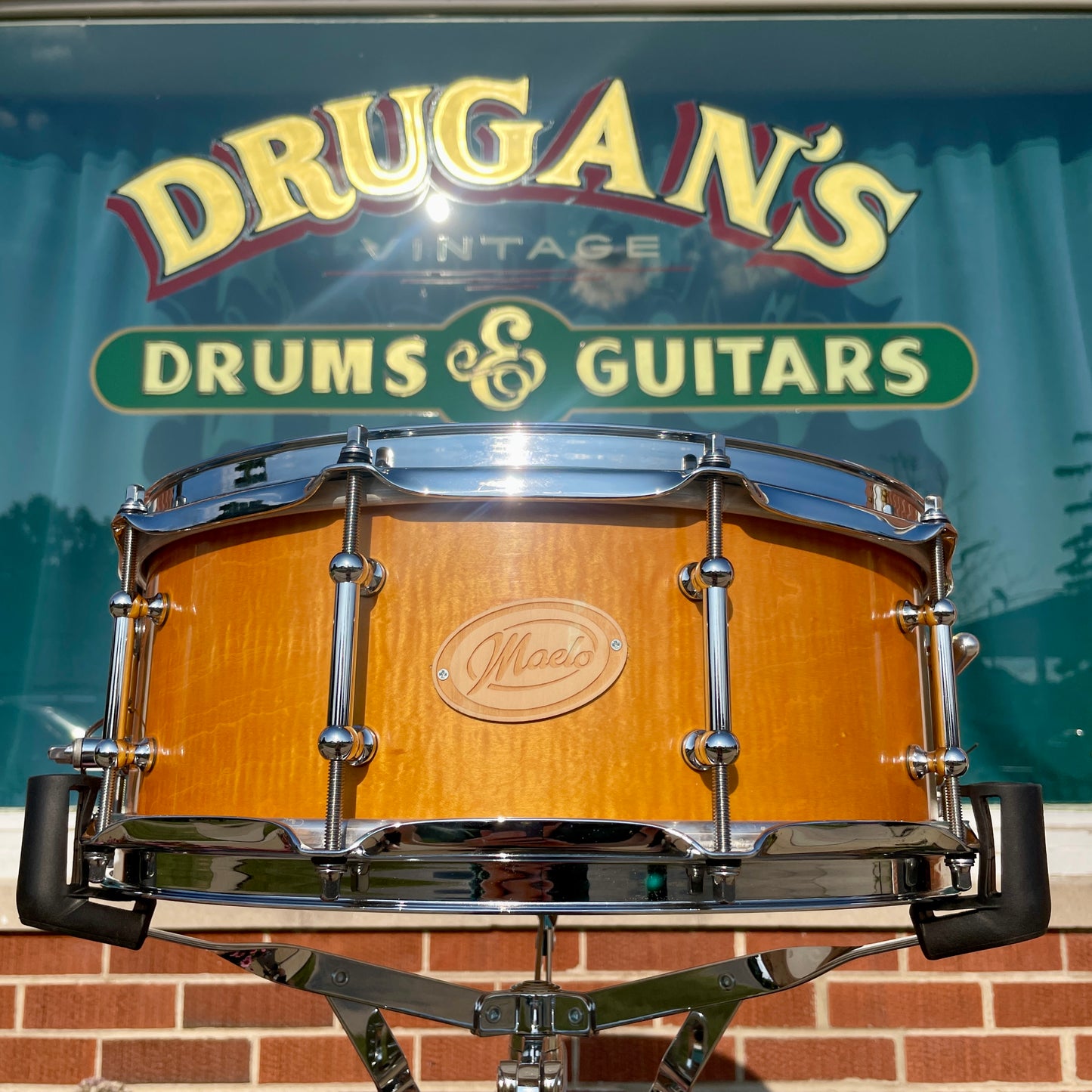 Maelo Drums 5th Anniversary Curly Maple 5.5x14 Snare Drum
