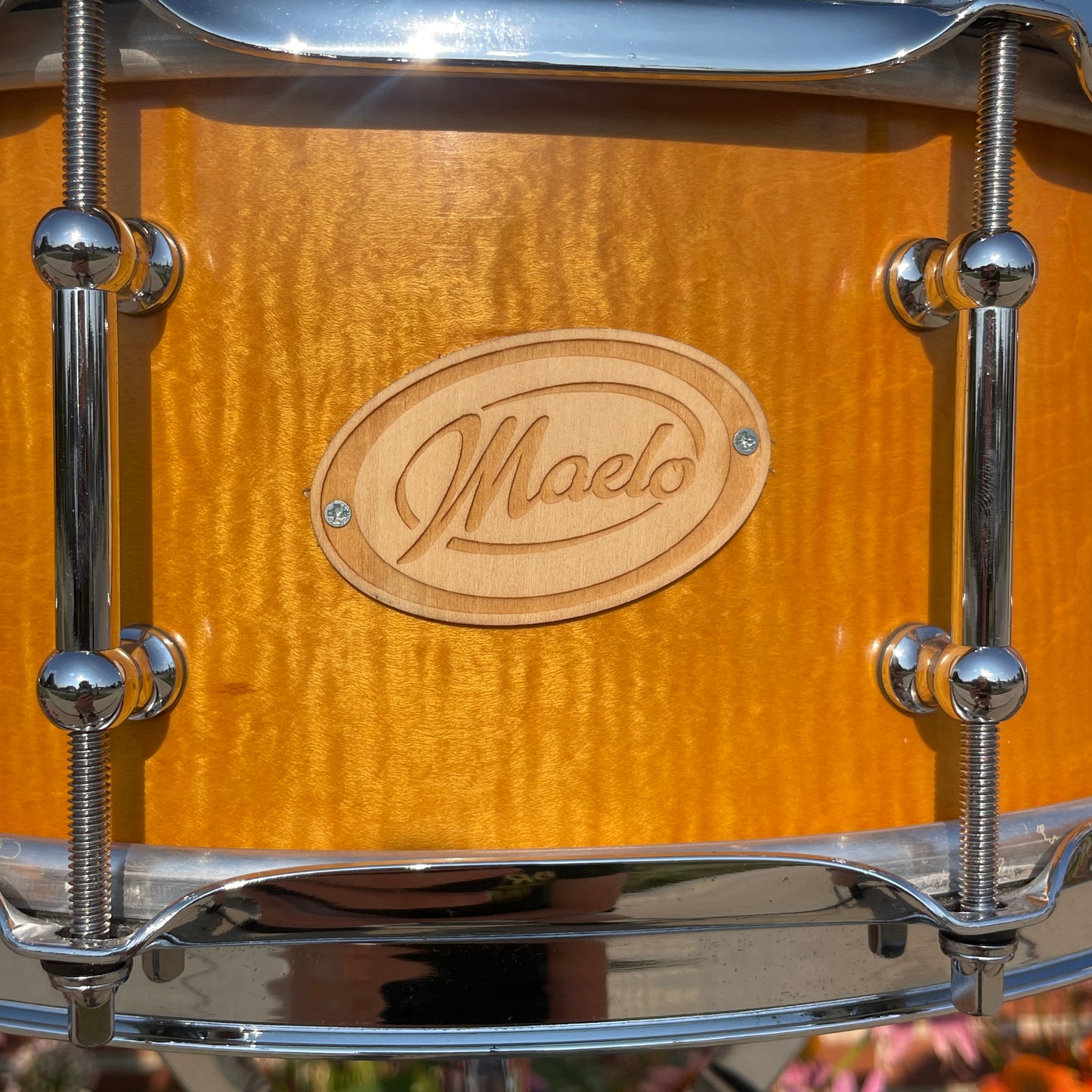Maelo Drums 5th Anniversary Curly Maple 5.5x14 Snare Drum