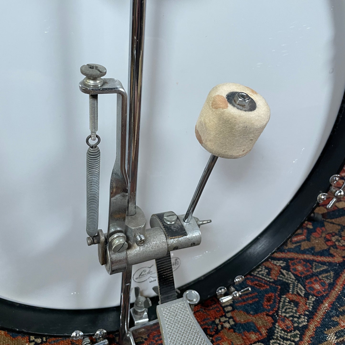 1970s Pro-Mark Orange Bass Drum Pedal Cappelle #2
