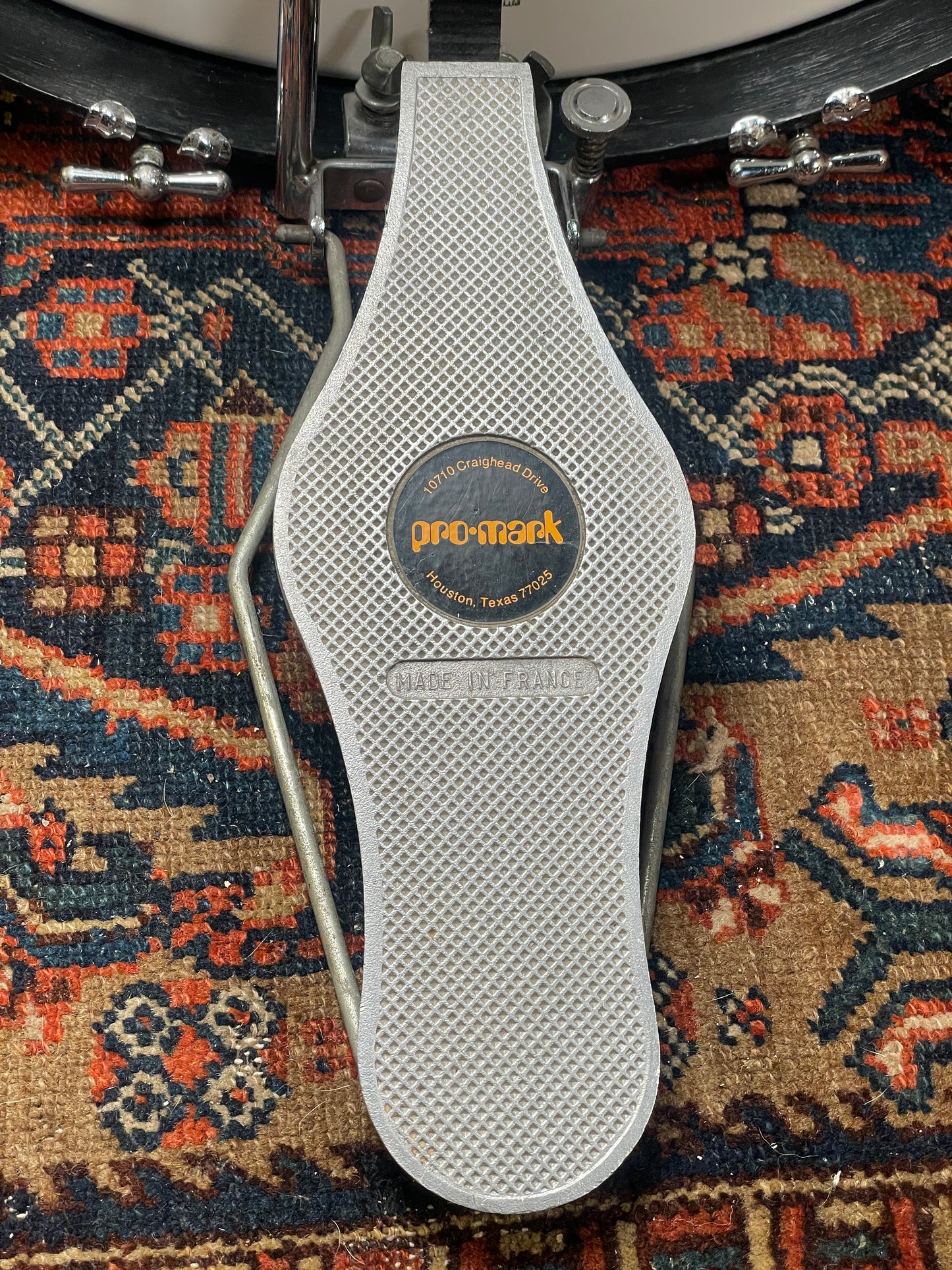 1970s Pro-Mark Orange Bass Drum Pedal Cappelle #2