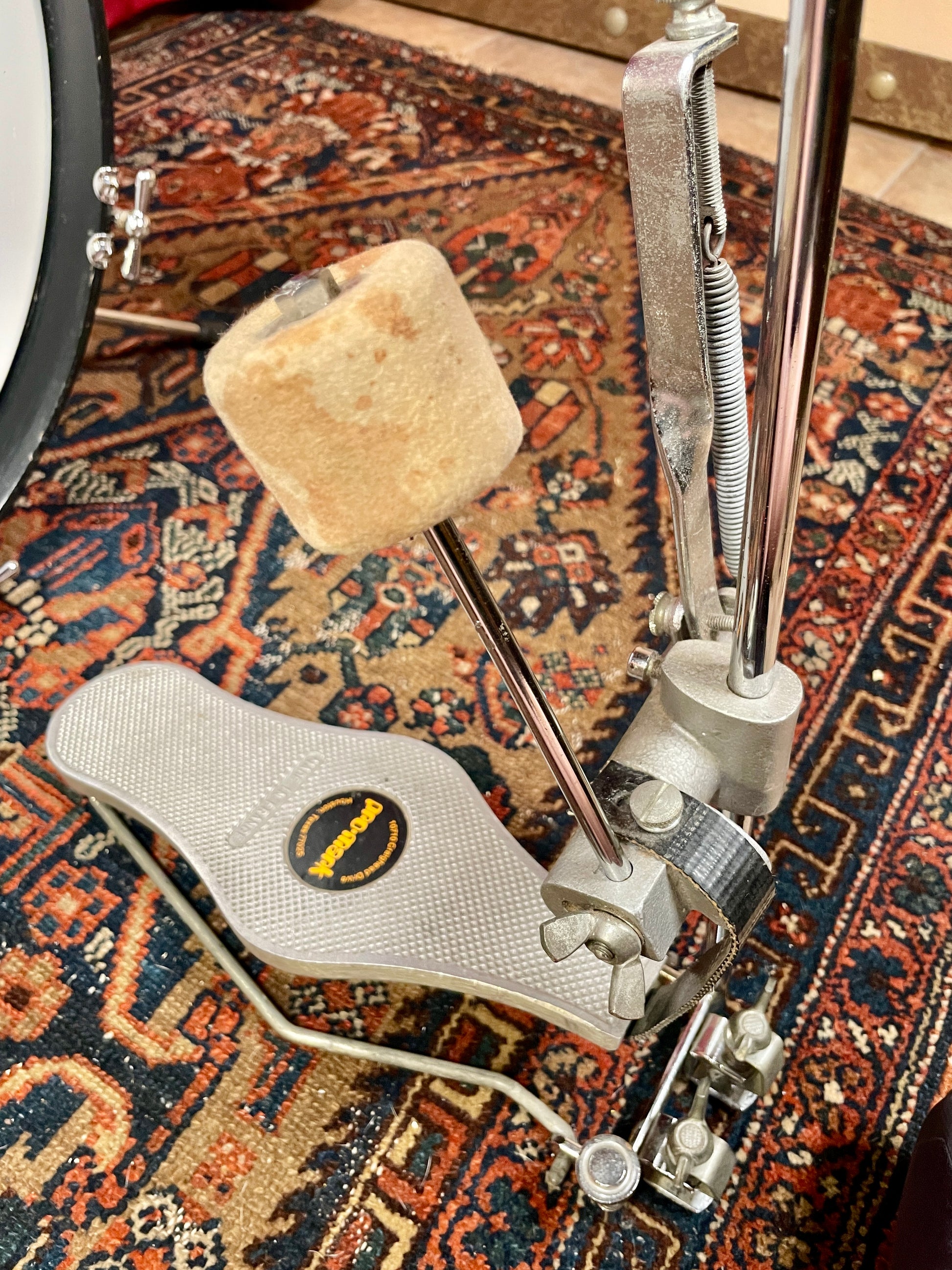jacques capelle bass drum pedal 1970s Pro-Mark Orange Bass Drum Pedal Cappelle #2 – Drugan's Drums & Guitars