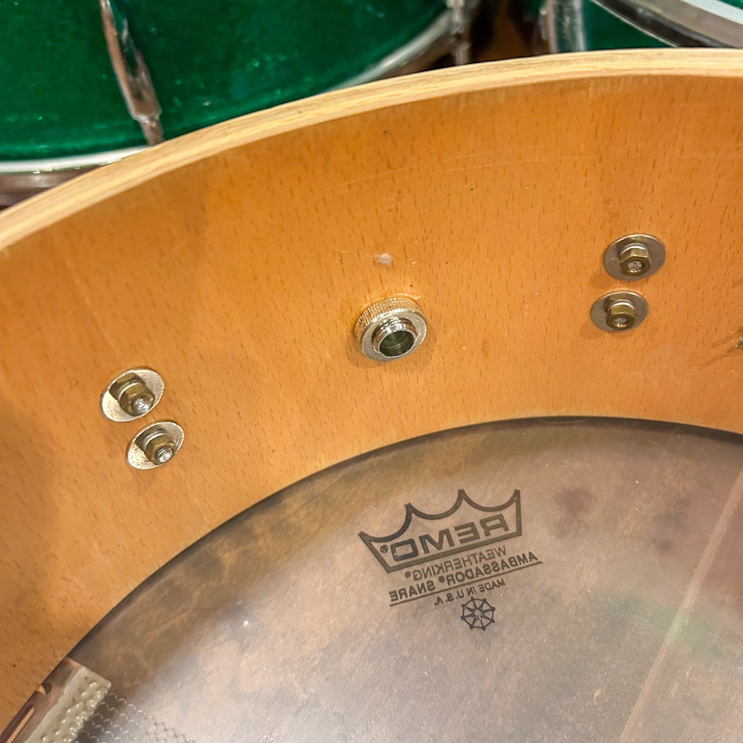 1960s Sonor Teardrop Drum Set Green Sparkle Rewrap 20/12/13/16 w/ 5x14 Snare