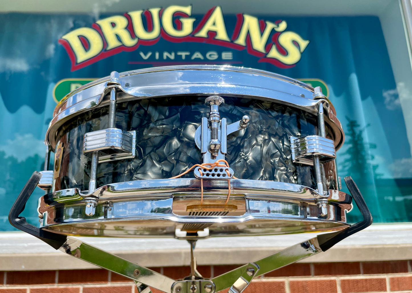 1959 Ludwig 4x13 Las Vegas Snare Drum Black Diamond Pearl Trans Badge Jazz Combo