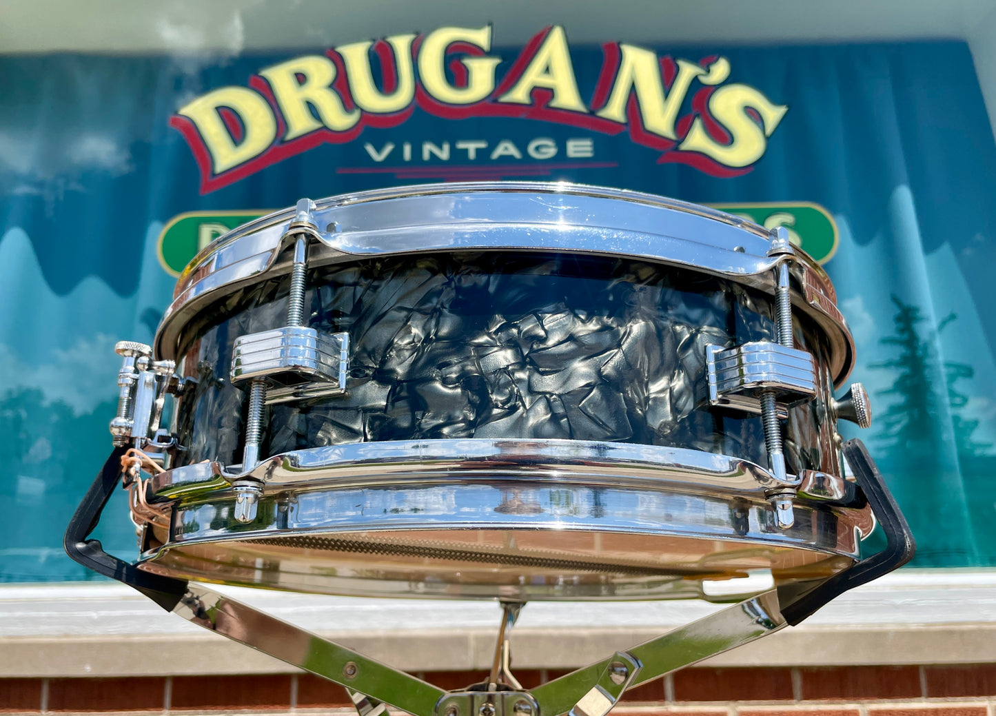 1959 Ludwig 4x13 Las Vegas Snare Drum Black Diamond Pearl Trans Badge Jazz Combo