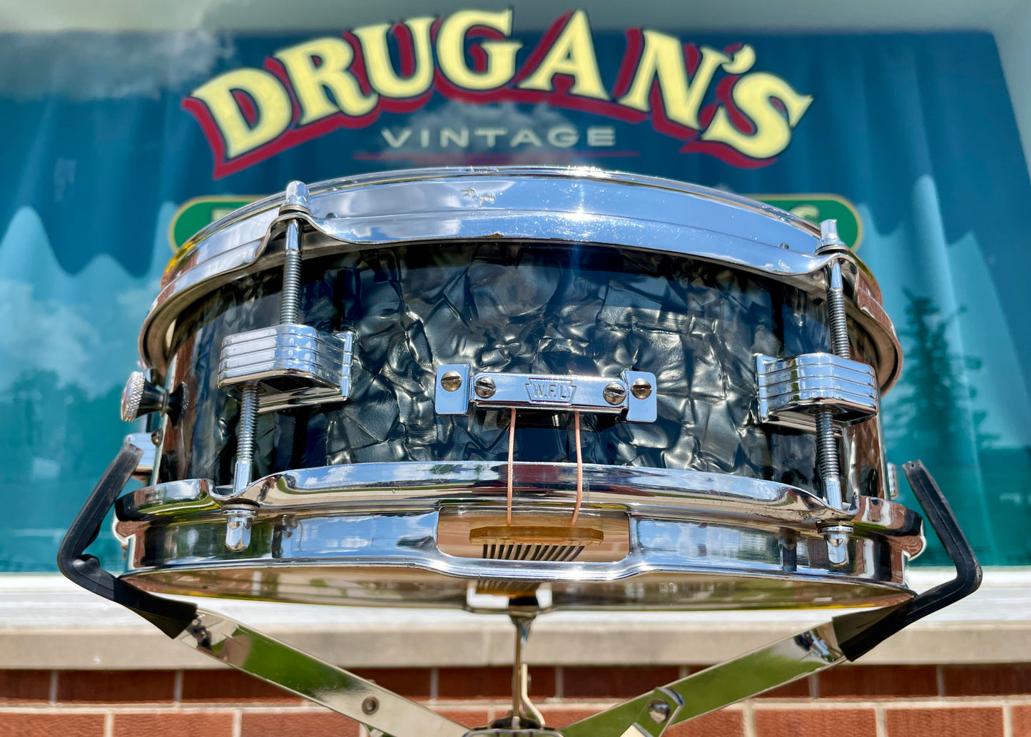 1959 Ludwig 4x13 Las Vegas Snare Drum Black Diamond Pearl Trans Badge Jazz Combo