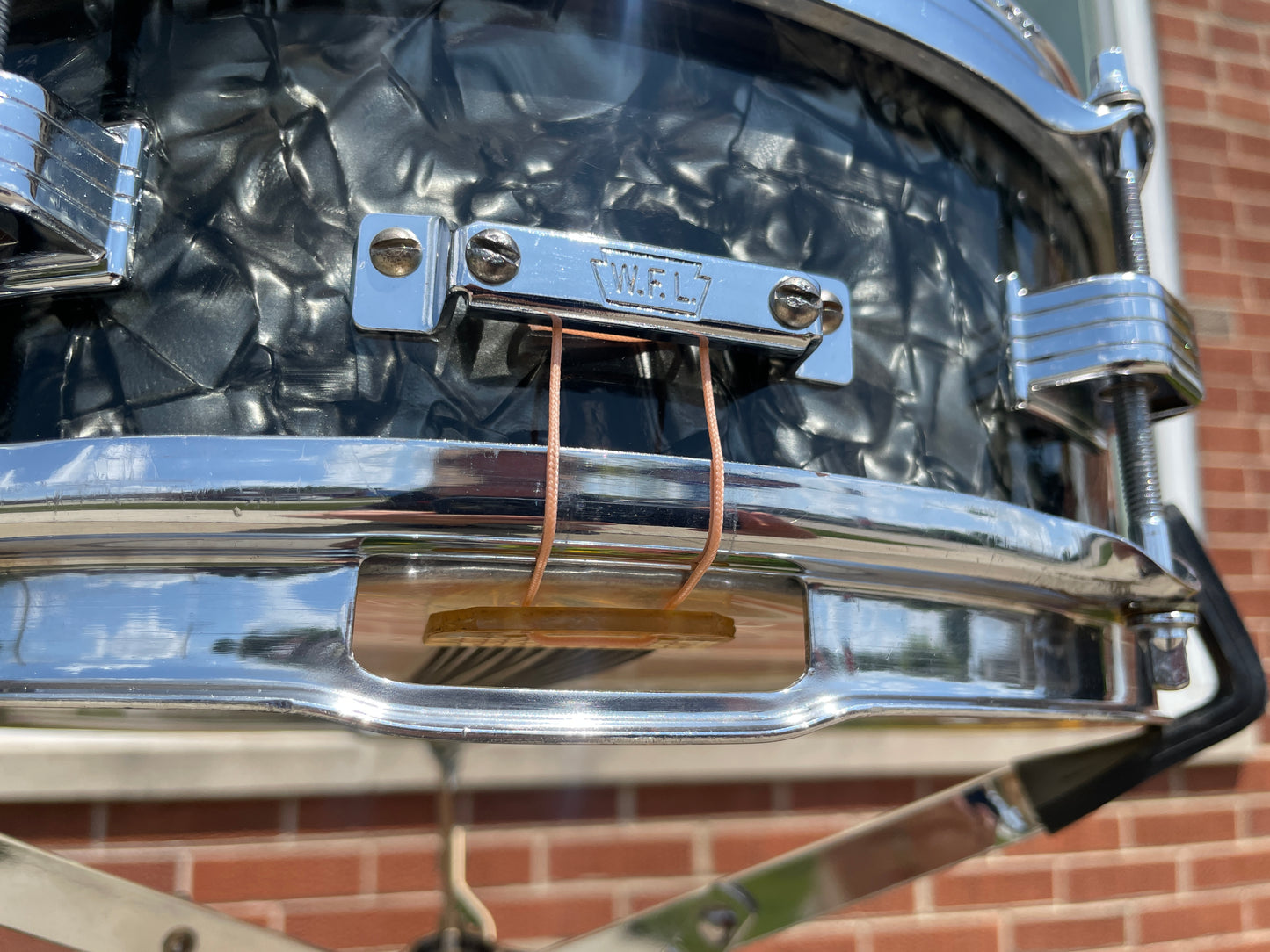 1959 Ludwig 4x13 Las Vegas Snare Drum Black Diamond Pearl Trans Badge Jazz Combo