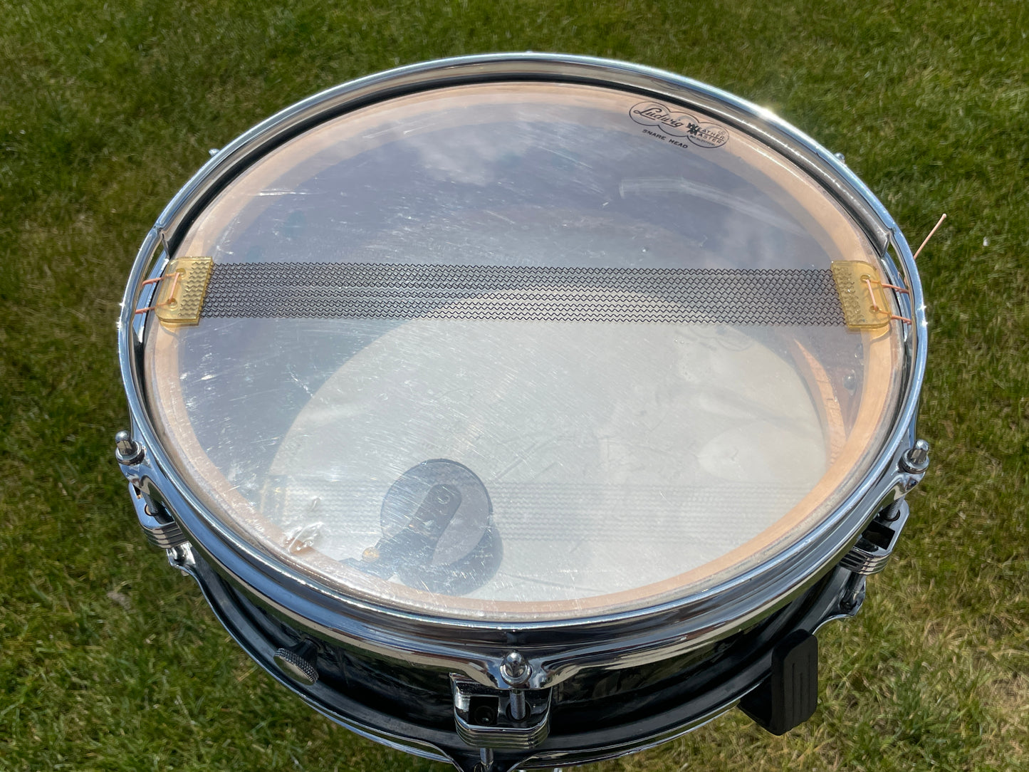 1959 Ludwig 4x13 Las Vegas Snare Drum Black Diamond Pearl Trans Badge Jazz Combo
