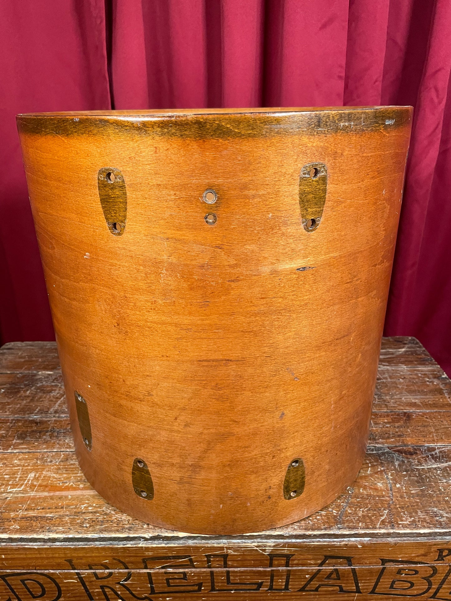 1970s Slingerland 16x16 Floor Tom Drum Shell Single Mahogany 3-Ply