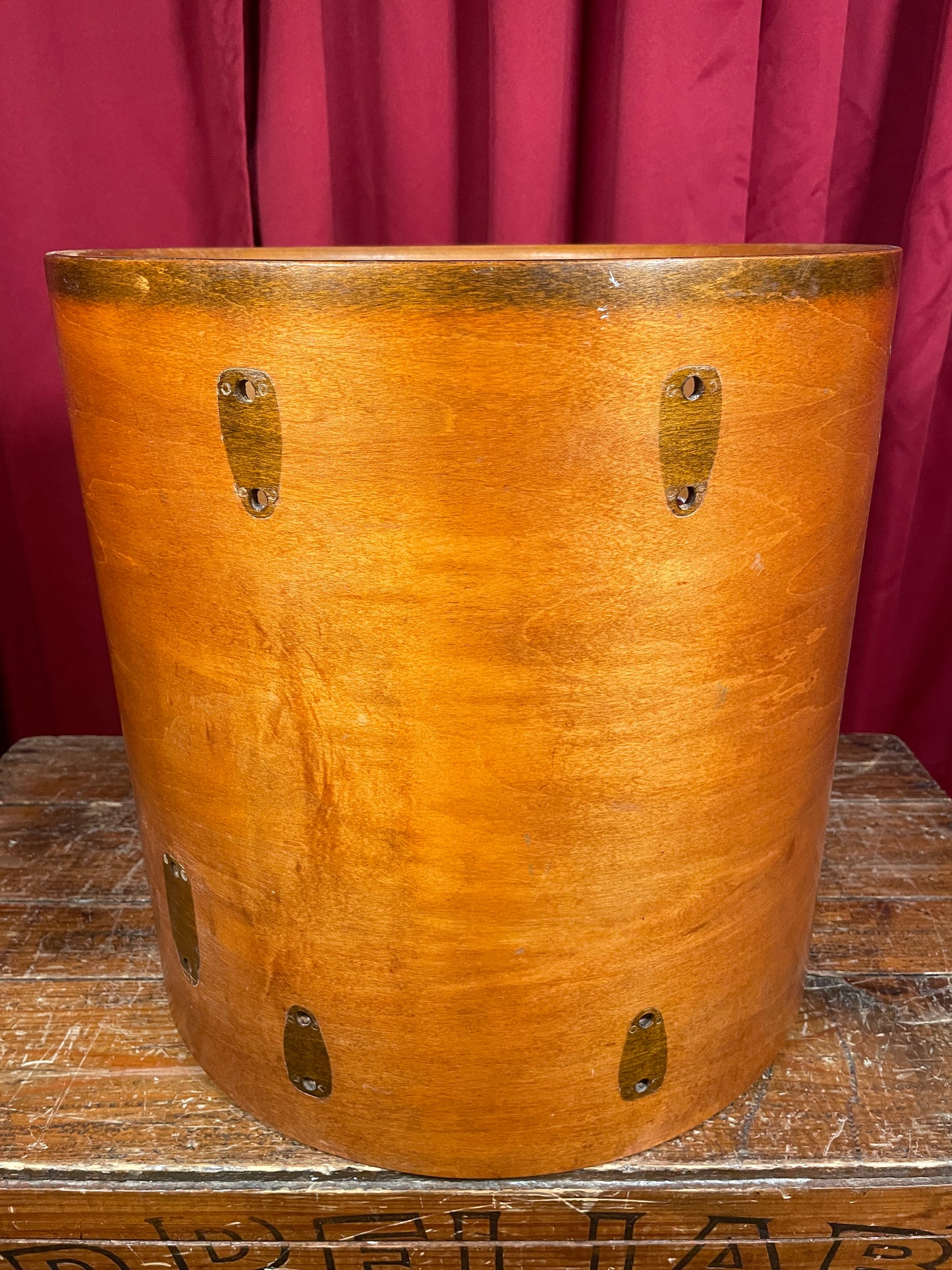 1970s Slingerland 16x16 Floor Tom Drum Shell Single Mahogany 3-Ply