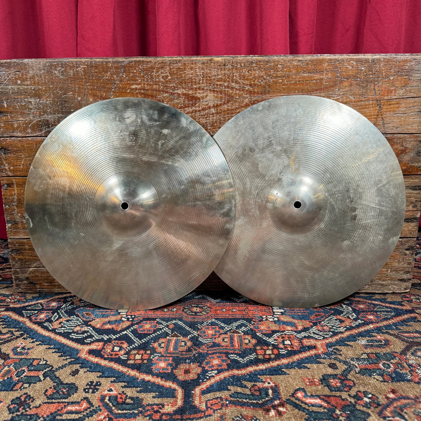 15" Paiste 1960s Ludwig Standard Hi-Hat Cymbal Pair 738g/742g Swiss *Video Demo*