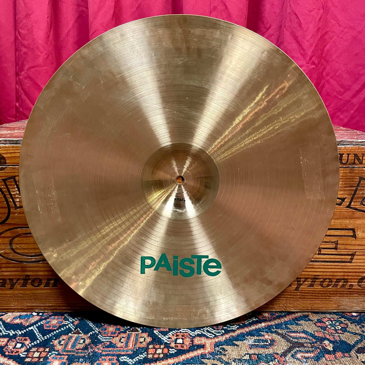 20" Paiste 1980s 505 Heavy Ride Cymbal 2732g Green Label Swiss Made *Video Demo*
