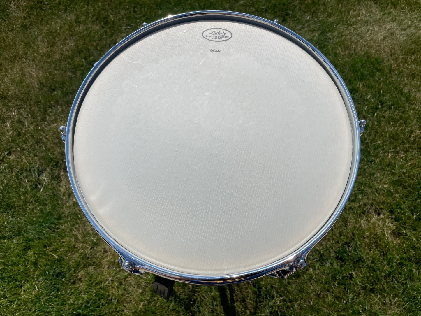 1959 Ludwig 3x13 Be-Bop Jazz Combo Snare Drum White Marine Pearl Trans Badge