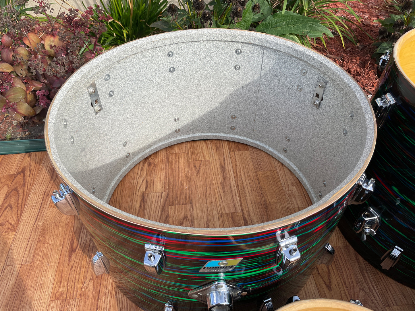 1970s Ludwig Big Beat Drum Set Psychedelic Red 22/12/13/16