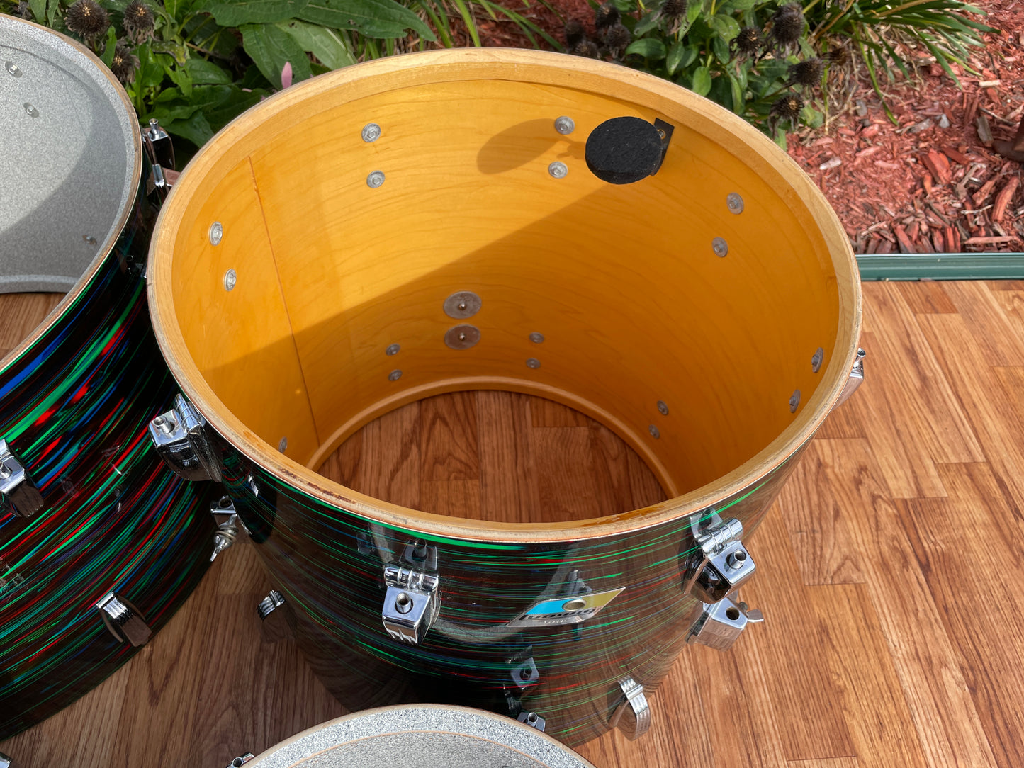 1970s Ludwig Big Beat Drum Set Psychedelic Red 22/12/13/16