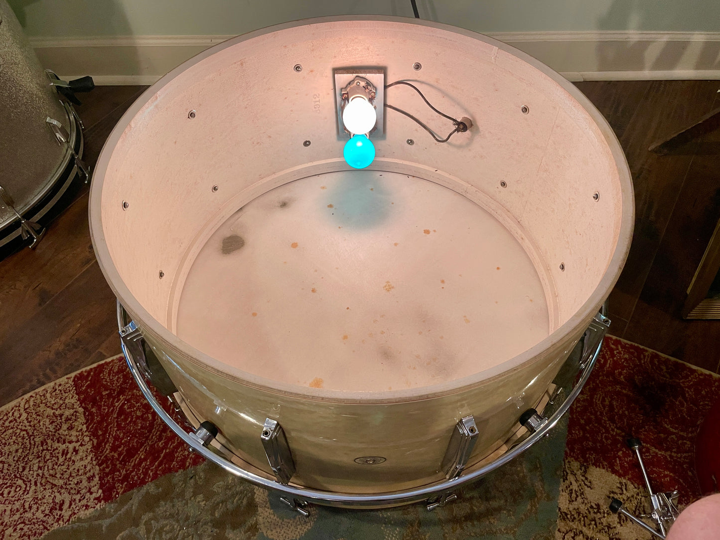 1939 Ludwig Drum Set Avalon Pearl 28/13/16 w/ 8x14 Snare White Marine Pearl