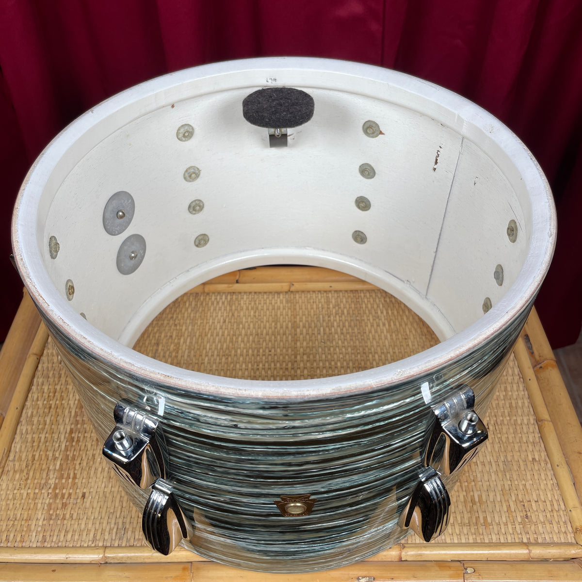 1960s Ludwig 9x13 Pre-Serial Super Classic Tom Drum Oyster Blue Pearl COB