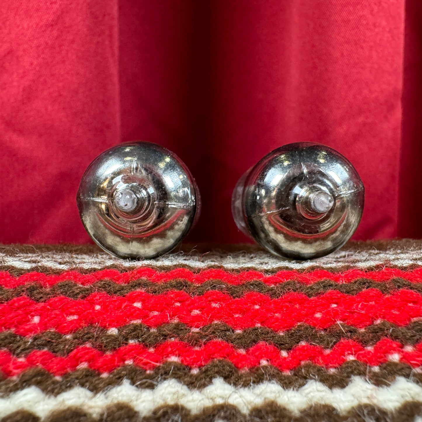 NOS Amperex Bugle Boy EF86 / 6267 Amplifier Preamp Tubes Pair Duet Mesh Plate France #103