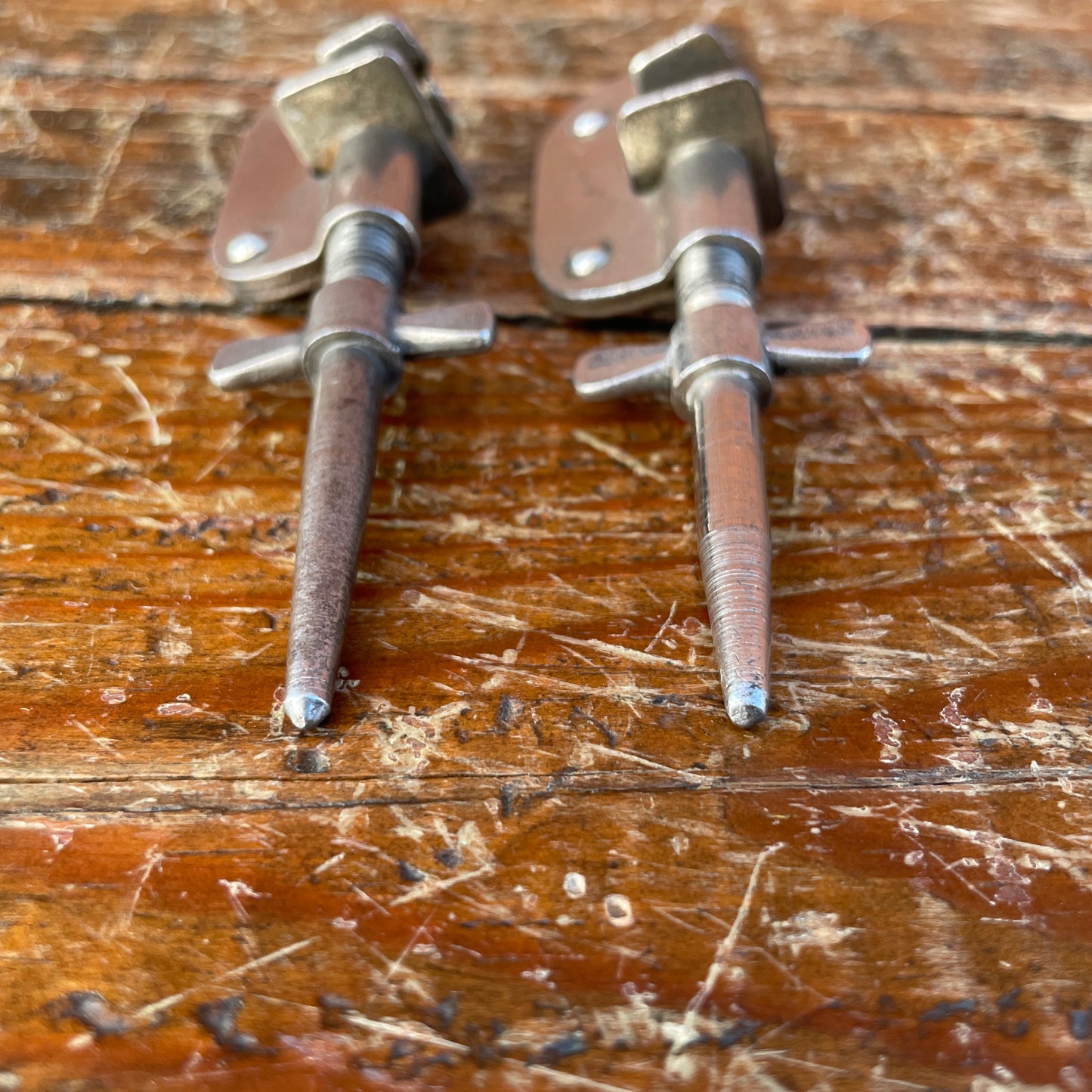 Vintage Leedy No. 15A Ideal Model Clip-On Bass Drum Spurs 1910s / 1920s