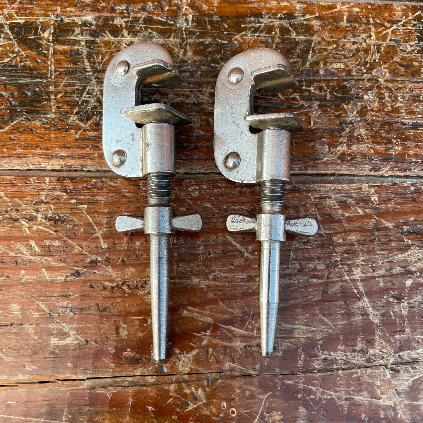 Vintage Leedy No. 15A Ideal Model Clip-On Bass Drum Spurs 1910s / 1920s