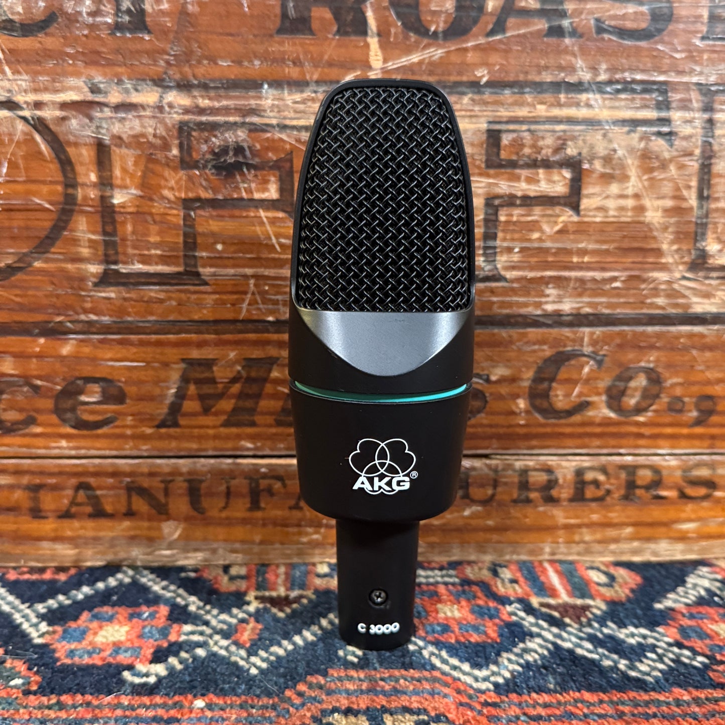 1990s AKG C3000B Large Diaphragm Condenser Microphone w/ Case Black