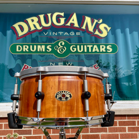 Bison Volcano 7x14-15 Multi-Diameter Snare Drum Black Walnut Stave Shell