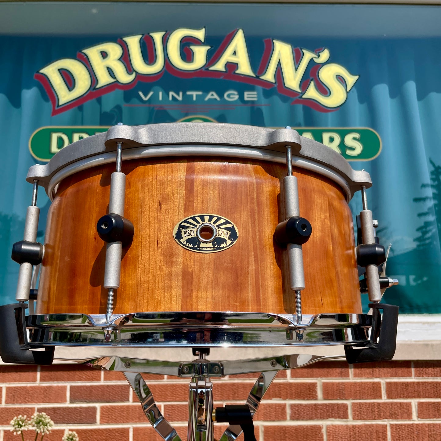Bison Volcano 7x14-15 Multi-Diameter Snare Drum Black Walnut Stave Shell