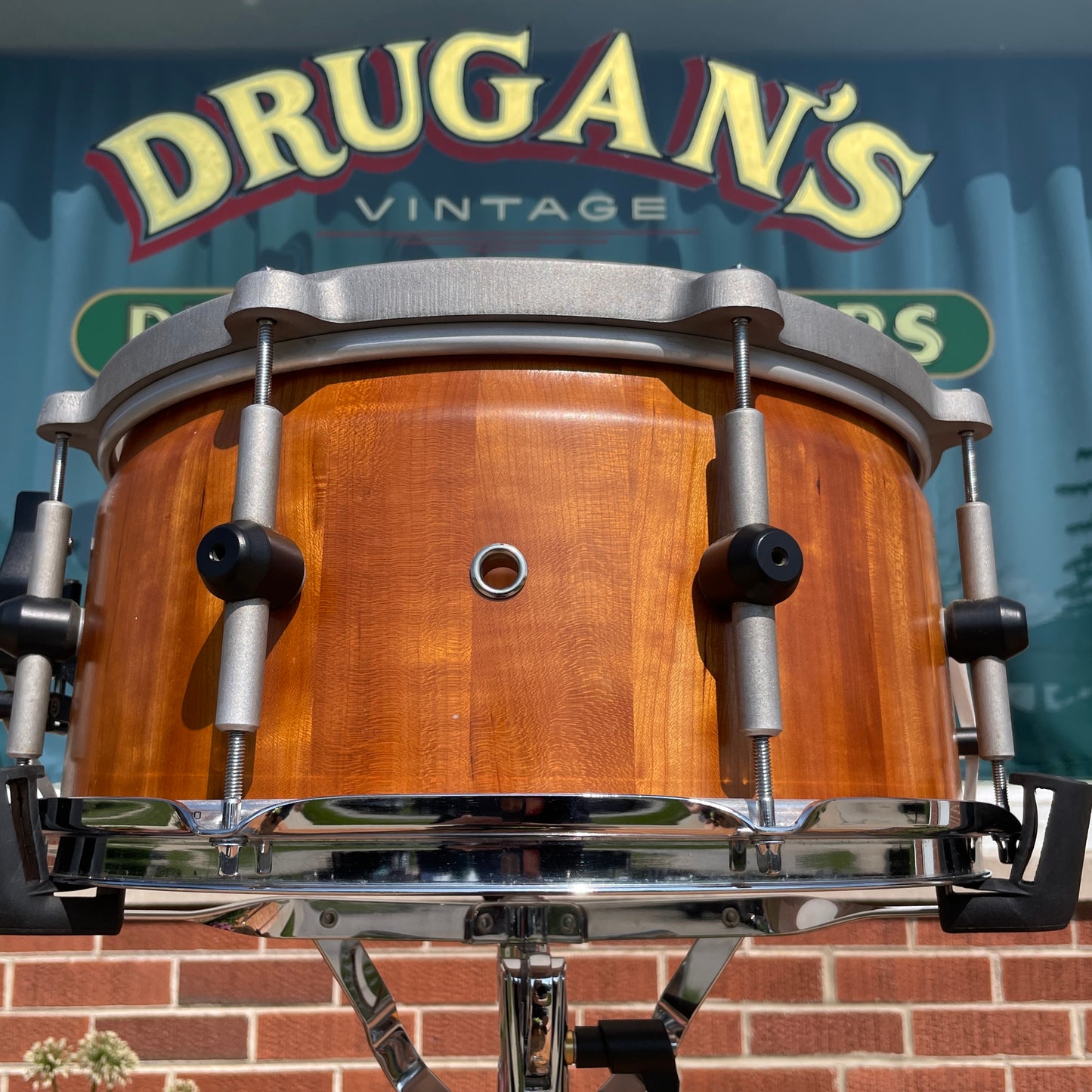 Bison Volcano 7x14-15 Multi-Diameter Snare Drum Black Walnut Stave Shell