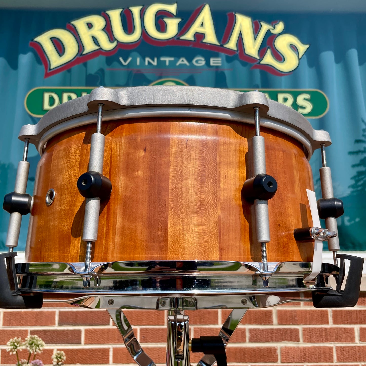 Bison Volcano 7x14-15 Multi-Diameter Snare Drum Black Walnut Stave Shell