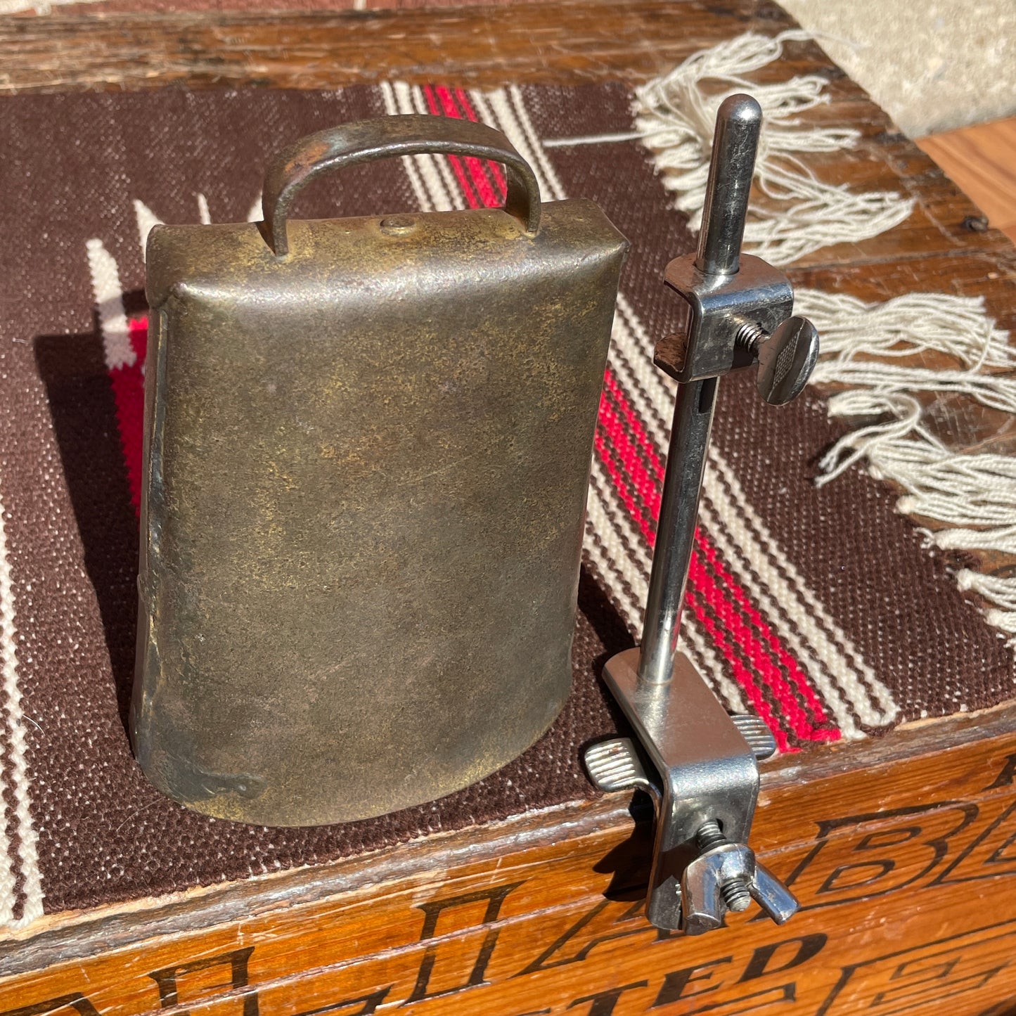 1920s-1930s Ludwig 4 1/2" Cow Bell w/ WFL Hoop Mount Cow Bell Holder