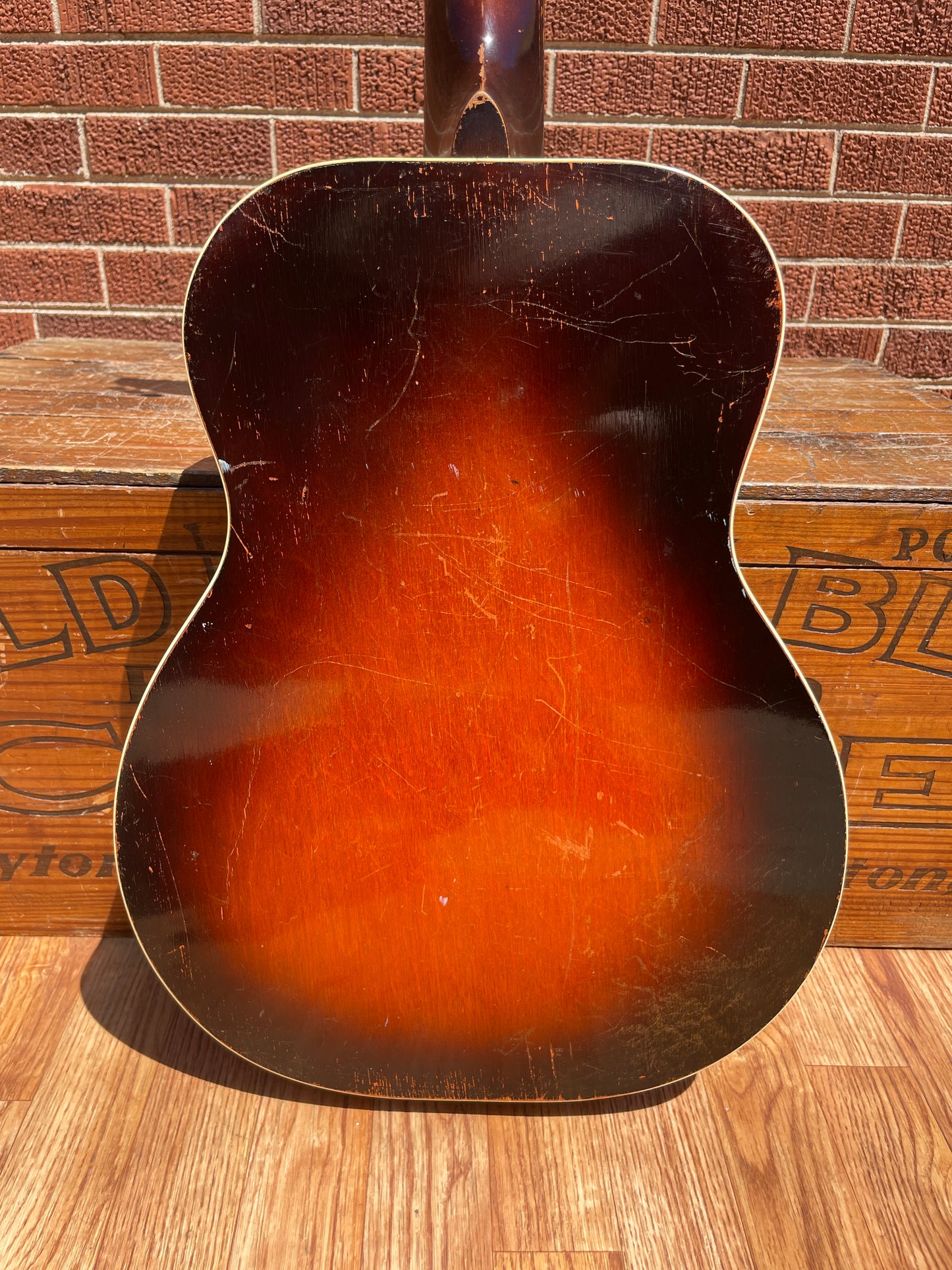 1930s National Trojan Resonator Guitar Sunburst Dobro - D Serial Number