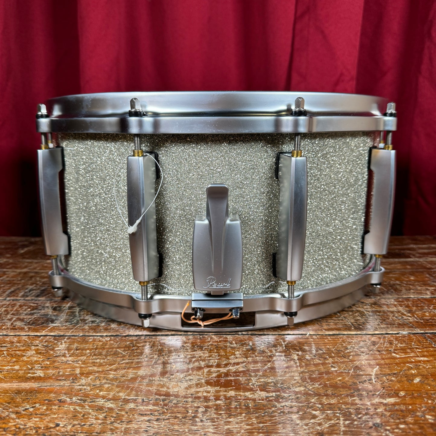 2007 Pearl Masters Custom MRX 6.5x14 Maple 6-Ply Snare Drum Silver Sparkle MRX1465S/S-160