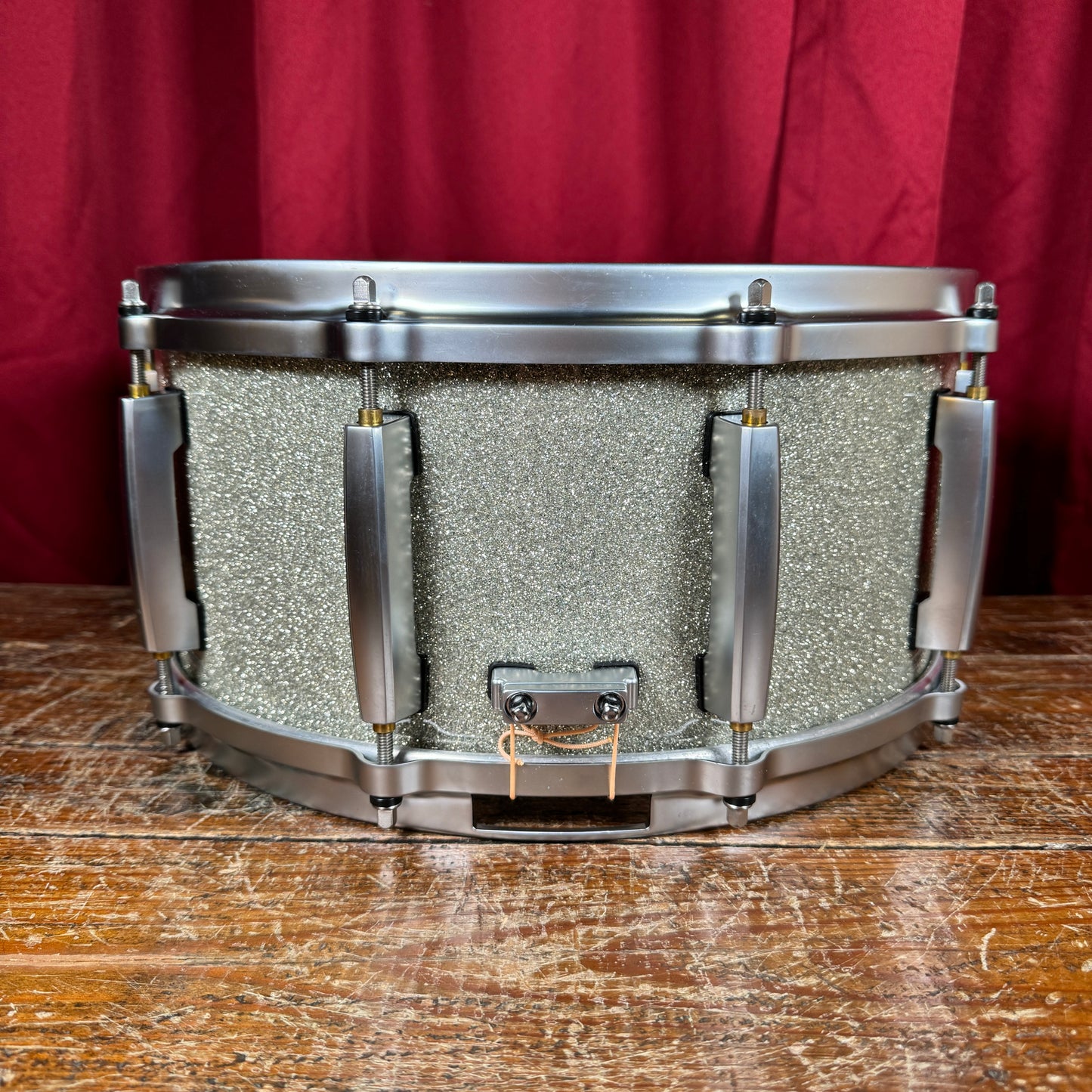 2007 Pearl Masters Custom MRX 6.5x14 Maple 6-Ply Snare Drum Silver Sparkle MRX1465S/S-160