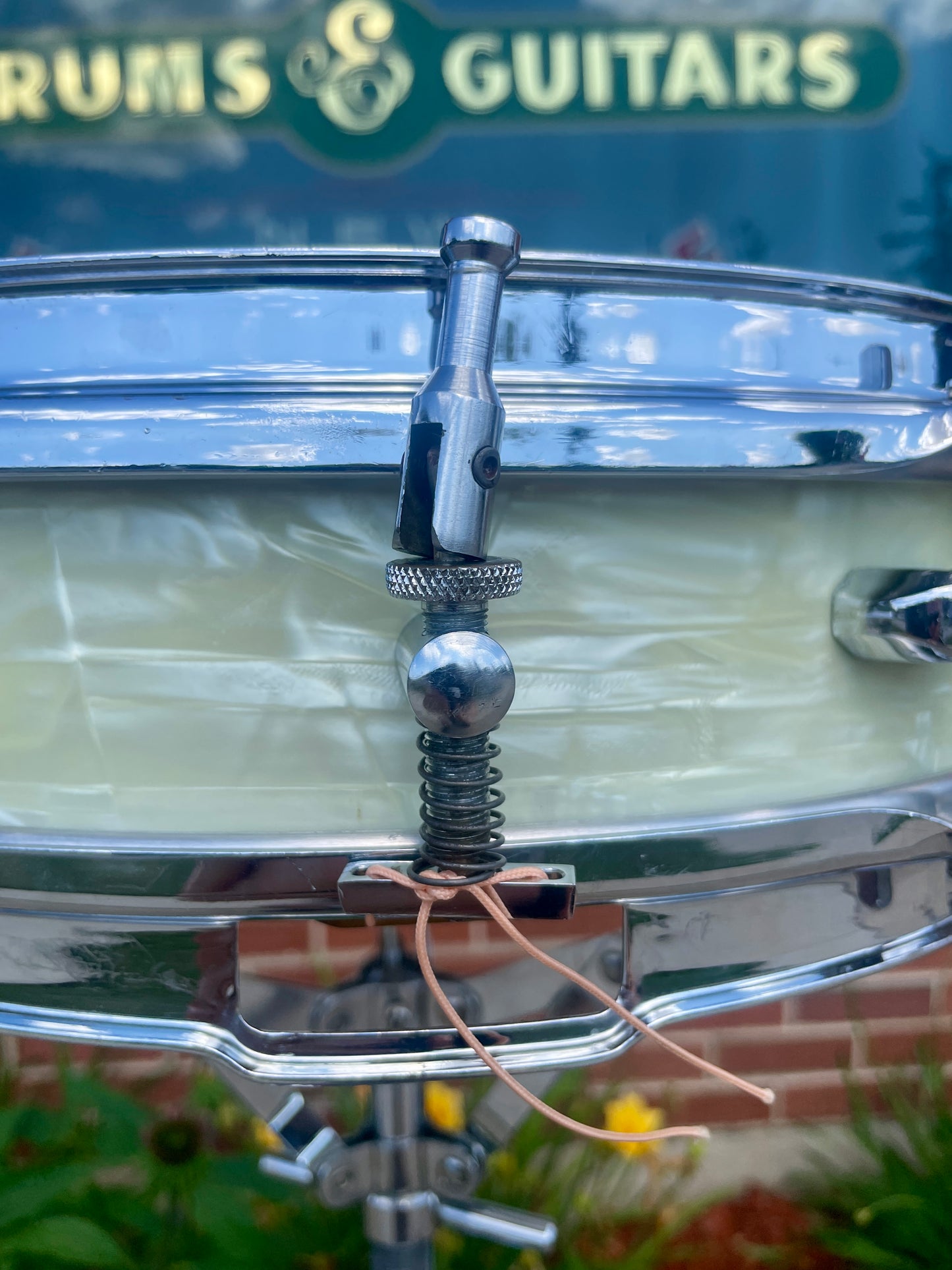 1950s WFL Buddy Rich Be-Bop 3x13 Snare Drum No. 905P White Marine Pearl