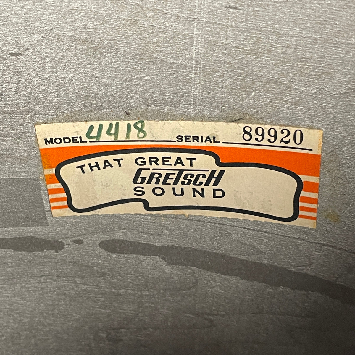 1970s Gretsch 16x16 Stop Sign Badge Floor Tom Drum White Nitron