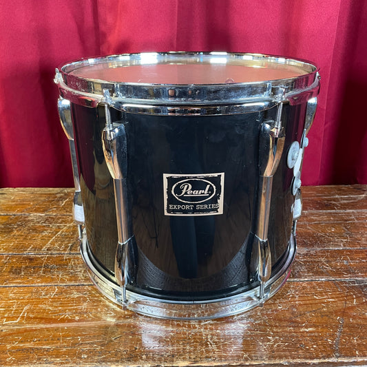 1990s Pearl Export 10x12 Tom Drum Jet Black EX212-DN