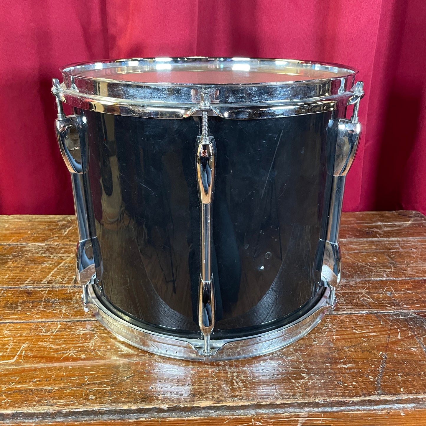 1990s Pearl Export 10x12 Tom Drum Jet Black EX212-DN
