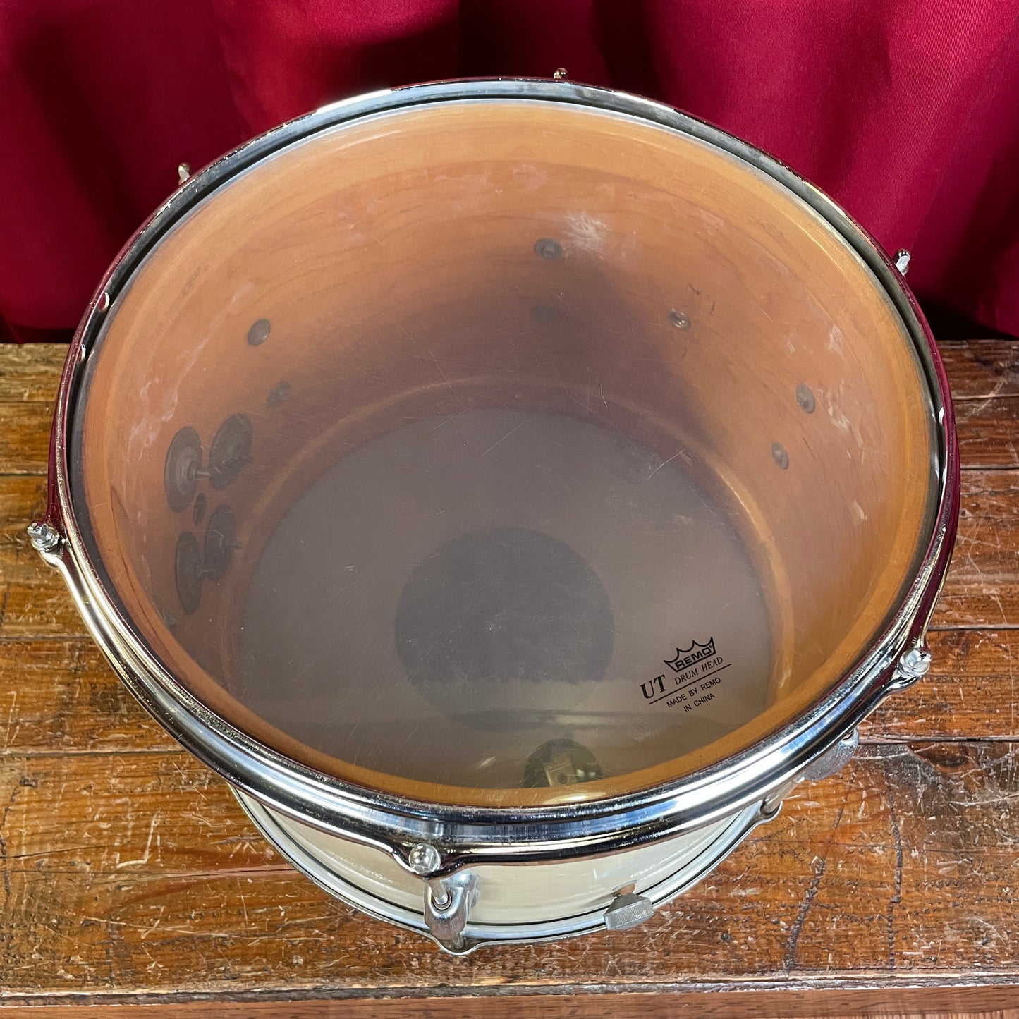 1970s Slingerland 10x14 Tom Single White Marine Pearl